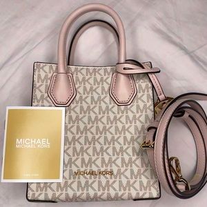 Michael Kors Mercer Extra-Small Logo and Leather Crossbody Bag